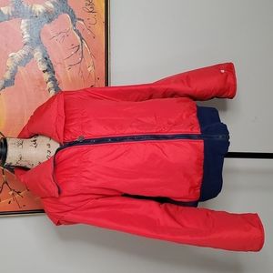 Vintage Red White and Blue Alpine Designs Goose Down Winston Parka Mens Size L